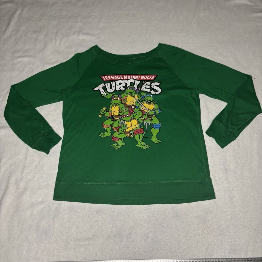 Nickelodeon TMNT Teenage Mutant Ninja Turtles‎ Kids Long Sleeve Shirt Green XXL